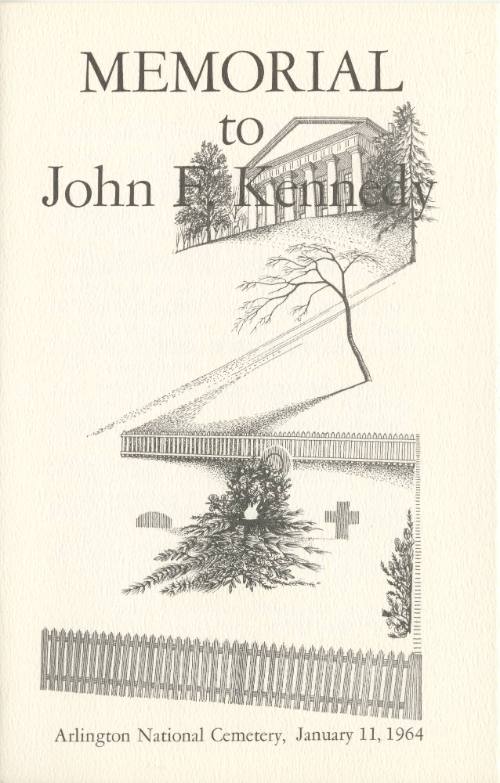 Program for "Memorial to John F. Kennedy" held at Arlington National Cemetery