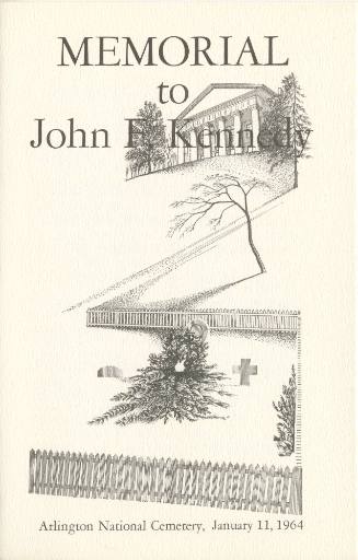 Program for "Memorial to John F. Kennedy" held at Arlington National Cemetery