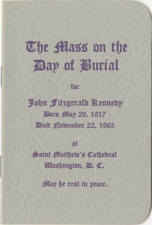 Missal for President Kennedy's funeral Mass