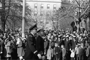 35mm b&w negative of President Kennedy's funeral cortege en route to the Capitol
