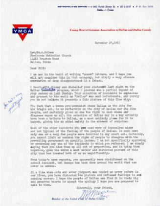 Letter to Reverend William A. Holmes from M. A. Moore