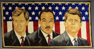 Textile of Robert F. Kennedy, Dr. Martin Luther King Jr., and John F. Kennedy