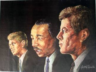 "3 DIMENSIONS" signed print on canvas by artist Gregory Thornton