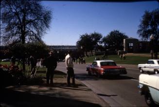 Image of Dealey Plaza, Elm Street, and the triple underpass