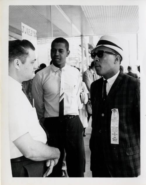 Photo of Clarence Broadnax at Piccadilly Cafeteria Civil Rights Protest