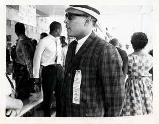 Photo of Clarence Broadnax at Piccadilly Cafeteria Civil Rights Protest