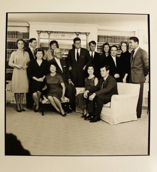 Print of a portrait of the Kennedy family taken by Jacques Lowe