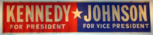 Kennedy-Johnson campaign headquarters banner