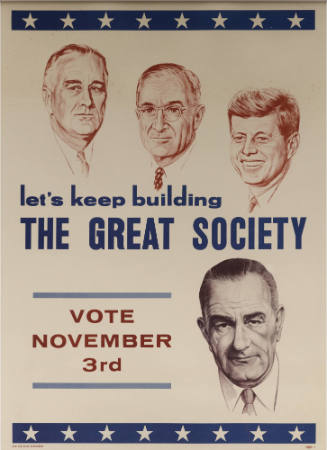 Campaign poster supporting Lyndon Johnson for president in 1964