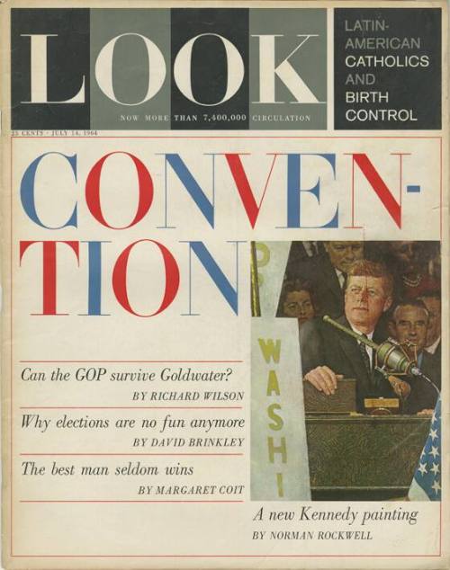 Look magazine from July 14, 1964 with a new Norman Rockwell painting inside