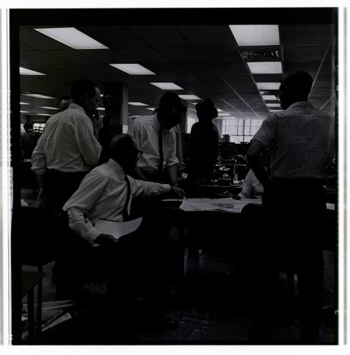 Image of the Dallas Times Herald newsroom on November 22, 1963