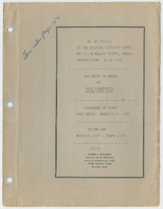 T16 Transcript of the State vs. Ruby: Statement of Facts: Jury Trial, Volume 1