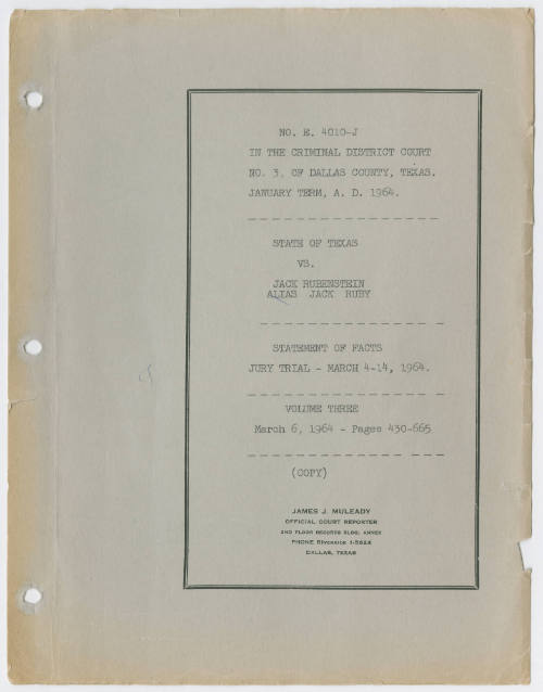 T18 Transcript of the State vs. Ruby: Statement of Facts: Jury Trial, Volume 3