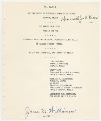 T35 Brief for Appellee, the State of Texas; Jack Ruby, Habeas Corpus