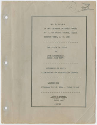 T06 Transcript of The State vs Ruby, Examination of Prospective Jurors, Volume 1