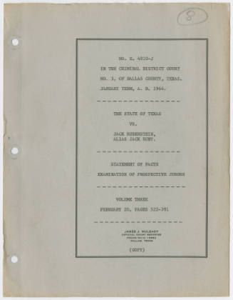 T08 Transcript of The State vs Ruby, Examination of Prospective Jurors, Volume 3