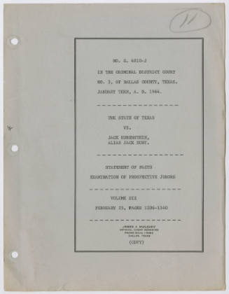 T11 Transcript of The State vs Ruby, Examination of Prospective Jurors, Volume 6