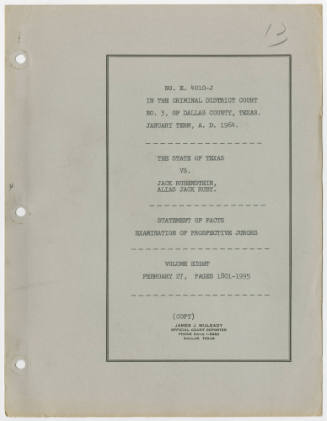 T13 Transcript of The State vs Ruby, Examination of Prospective Jurors, Volume 8