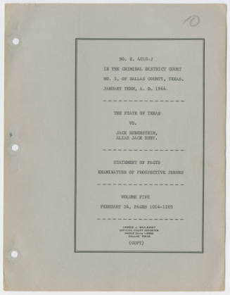 T10 Transcript of The State vs Ruby, Examination of Prospective Jurors, Volume 5