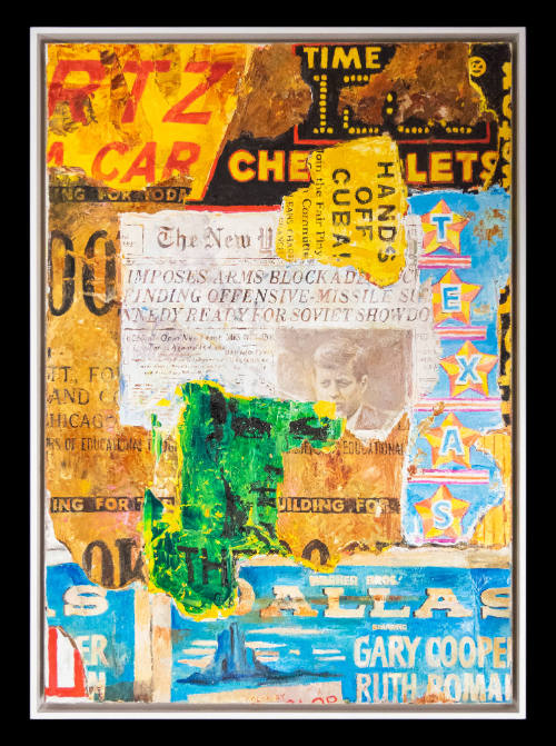 "Mauer IV, Element plus 25, HANDS OFF CUBA" oil painting by Jens Lorenzen