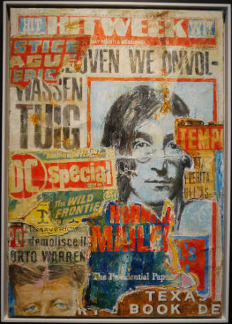 "Mauer IV, Element plus 33, HITWEEK" oil on canvas painting by Jens Lorenzen