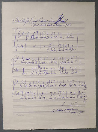 Limited-edition lithograph marking 10th anniversary of Leonard Bernstein's MASS