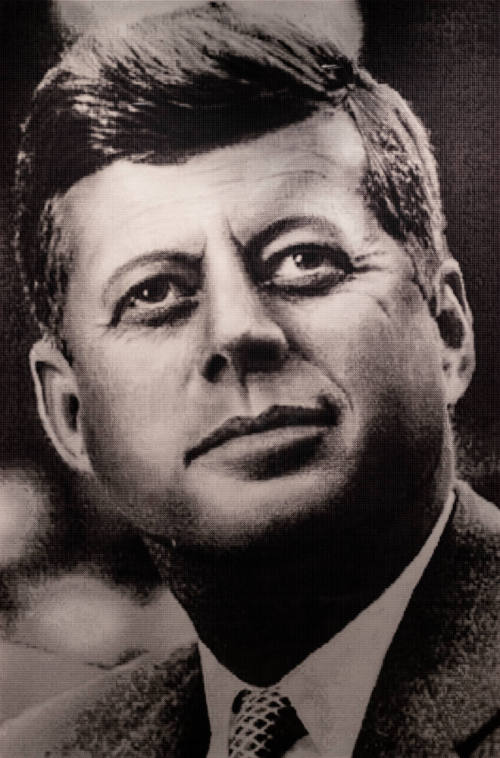 "JFK vs. Jackie" photomosaic portrait by Alex Guofeng Cao
