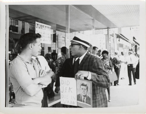 Photo of Clarence Broadnax at Piccadilly Cafeteria Civil Rights Protest