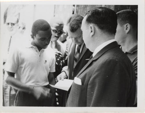 Photo of Egbert Theodore Adams at Piccadilly Cafeteria Civil Rights Protest