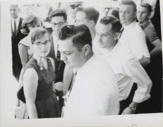 Photo of Maya Alderson Schulze at Piccadilly Cafeteria Civil Rights Protest