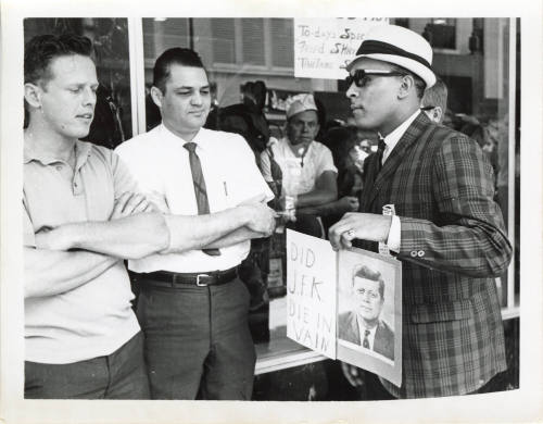 Photo of Clarence Broadnax at Piccadilly Cafeteria Civil Rights Protest