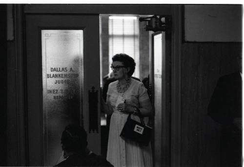 Image inside courthouse during hearing related to 1964 civil rights protest