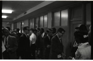 Image inside courthouse during hearing related to 1964 civil rights protest