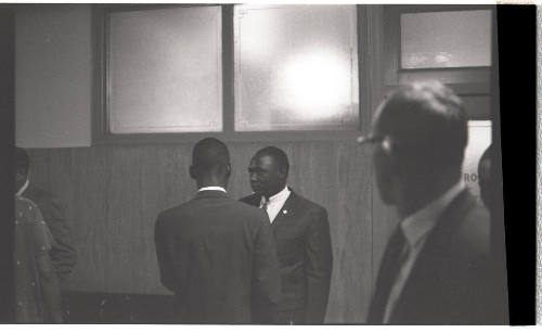 Image inside courthouse during hearing related to 1964 civil rights protest