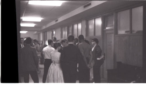 Image inside courthouse during hearing related to 1964 civil rights protest