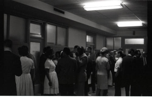 Image inside courthouse during hearing related to 1964 civil rights protest