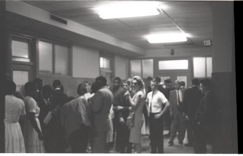 Image inside courthouse during hearing related to 1964 civil rights protest
