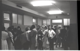 Image inside courthouse during hearing related to 1964 civil rights protest