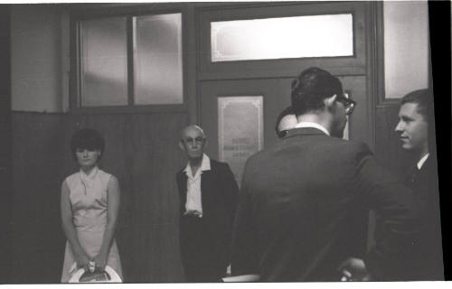 Image inside courthouse during hearing related to 1964 civil rights protest