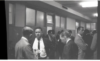 Image inside courthouse during hearing related to 1964 civil rights protest