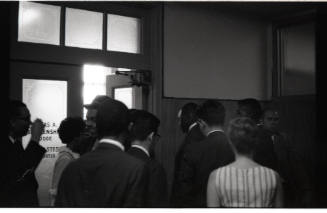 Image inside courthouse during hearing related to 1964 civil rights protest