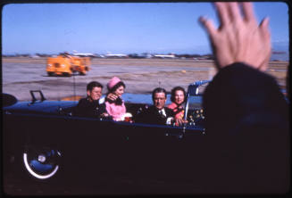 Richard Tullius slide #15 of the Kennedy motorcade at Dallas Love Field