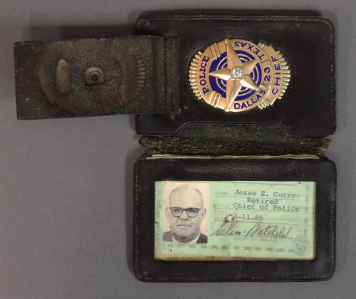 Chief Jesse Curry's Dallas Police Department badge and identification