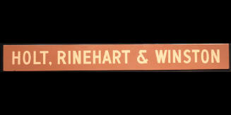 Holt, Rinehart & Winston Sign from the Texas School Book Depository