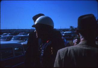 Image of police officer and railyard after the assassination