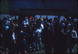 Image of Dealey Plaza taken from the top of the grassy knoll