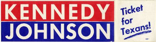 Kennedy-Johnson bumper sticker