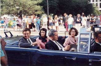 Photograph of the filming of the movie "JFK" in Dealey Plaza