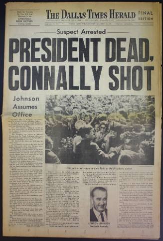 Dallas Times Herald newspaper from the day of the assassination