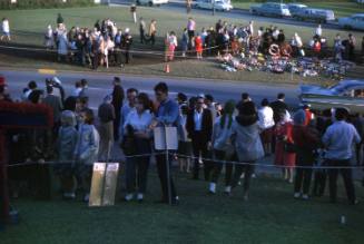 Image of crowds in Dealey Plaza after the assassination, Slide #29